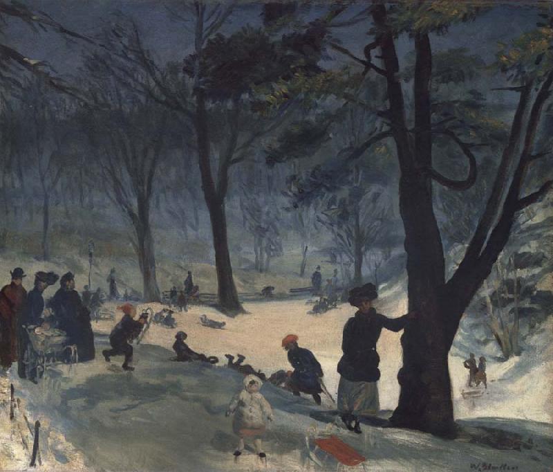 William Glackens Central Park oil painting picture